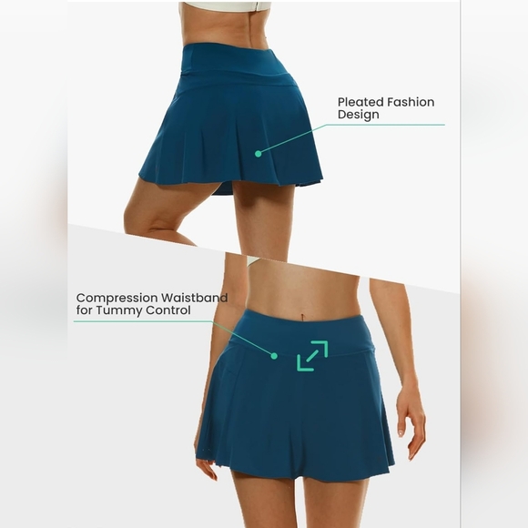 Teal Athletic Skirt - Picture 7 of 7